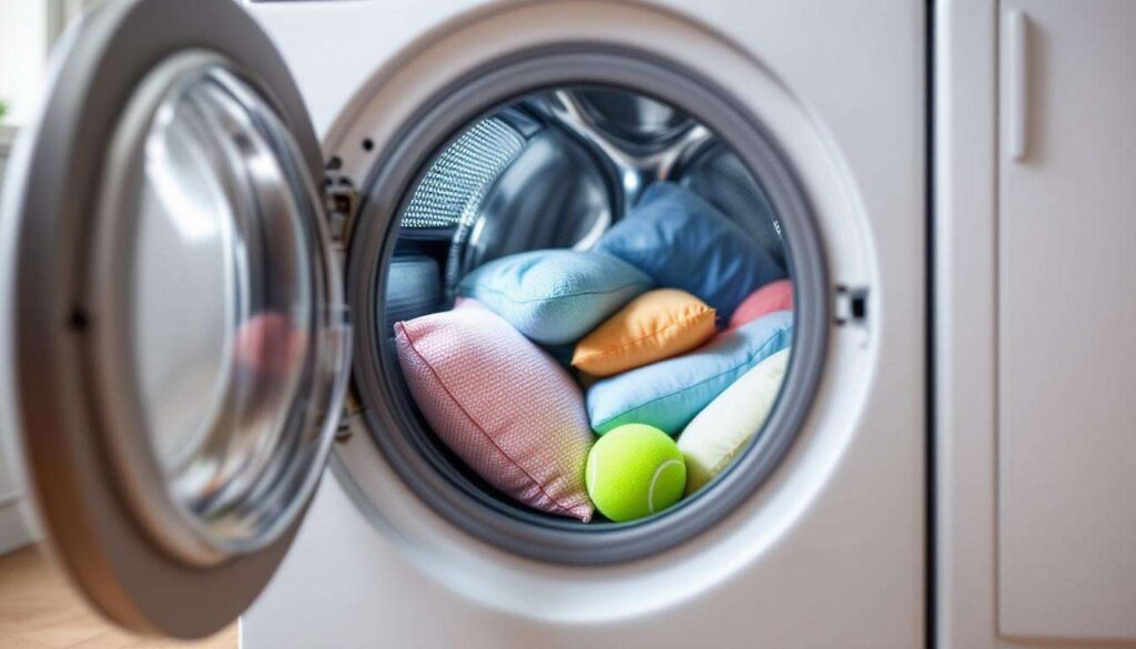 Kissen waschen: Dieser Tennisball-Trick verhindert Verklumpungen in der Maschine