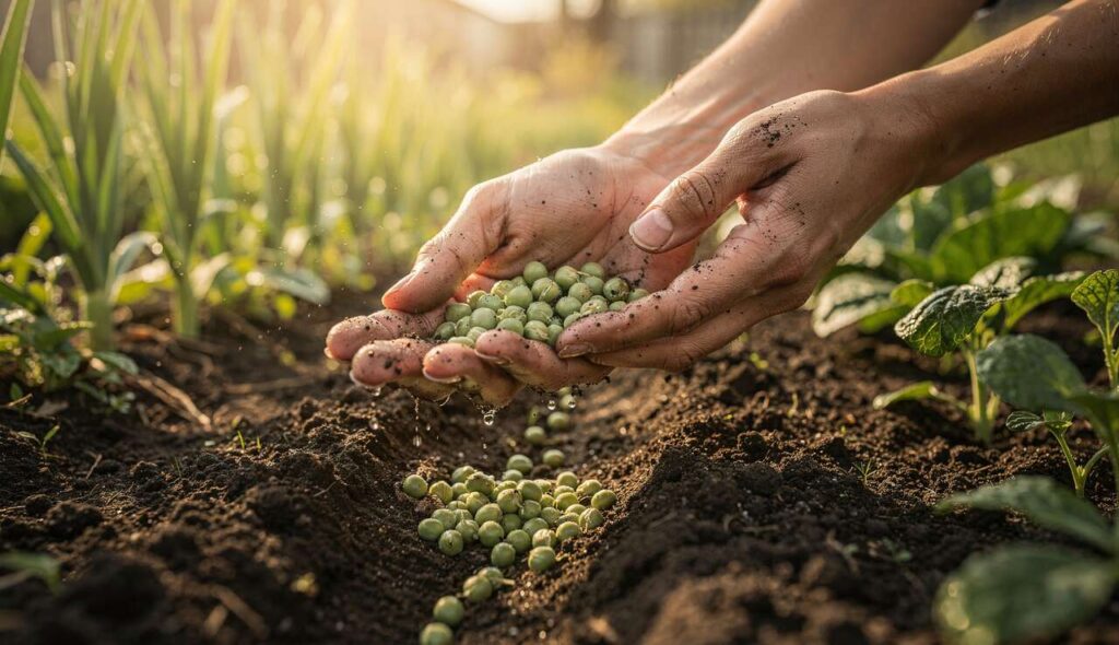 Gemüsegarten: Weichen Sie Ihre Erbsensamen hierin ein, bevor Sie säen (Ergebnis garantiert)