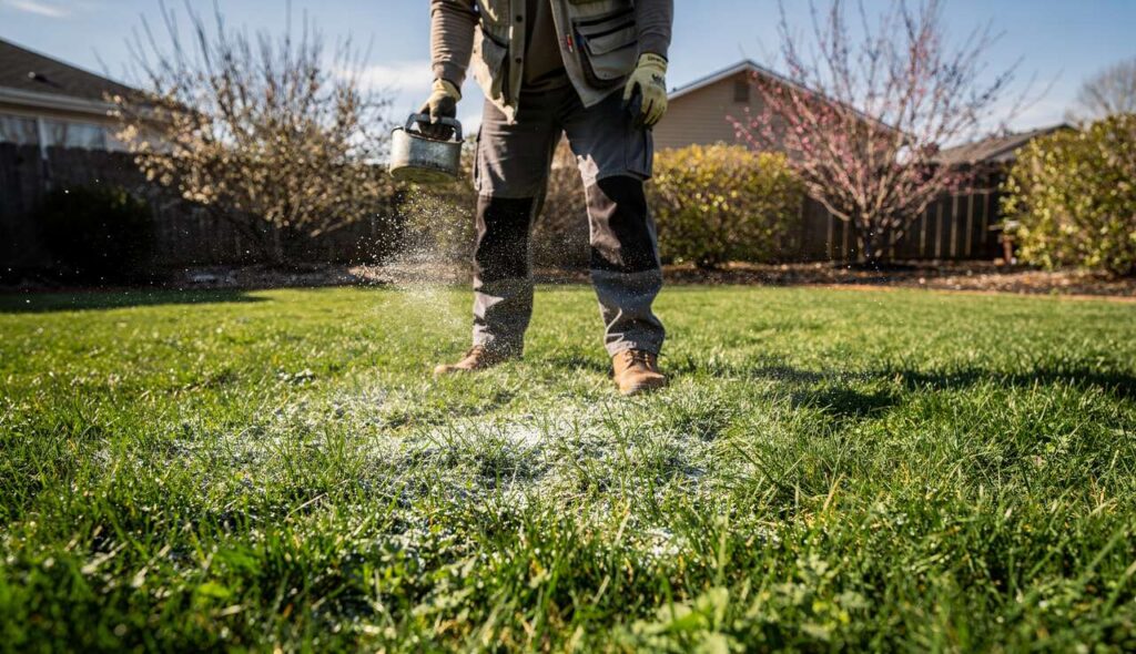 Anfang März: Dieses unauffällige Pulver, das Profis auf den Rasen streuen, verhindert den Fehler, der ihn ruiniert